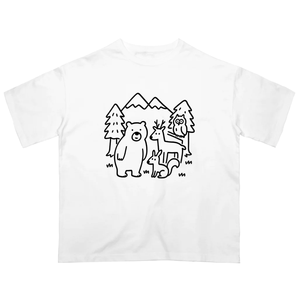 yamasuki_boseのくまさんと仲間たち Oversized T-Shirt