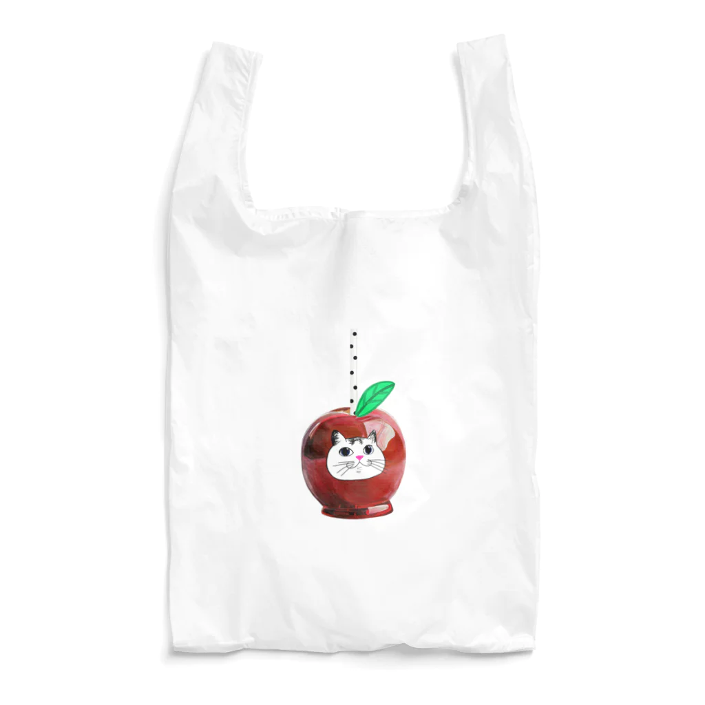 Lovecatfashionのモチ猫ちゃんりんご飴 Reusable Bag