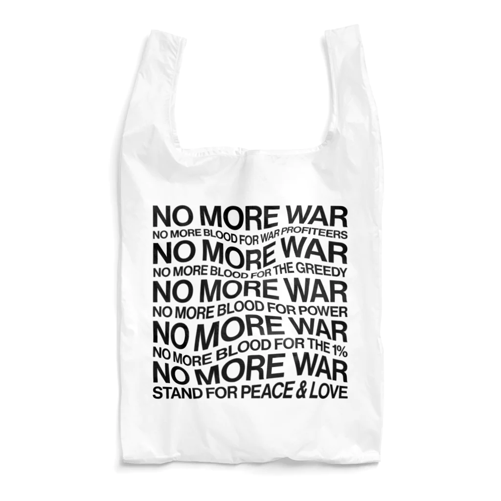 NoMoreWarの反戦｜NO MORE WAR［ゆがみあり］ Reusable Bag