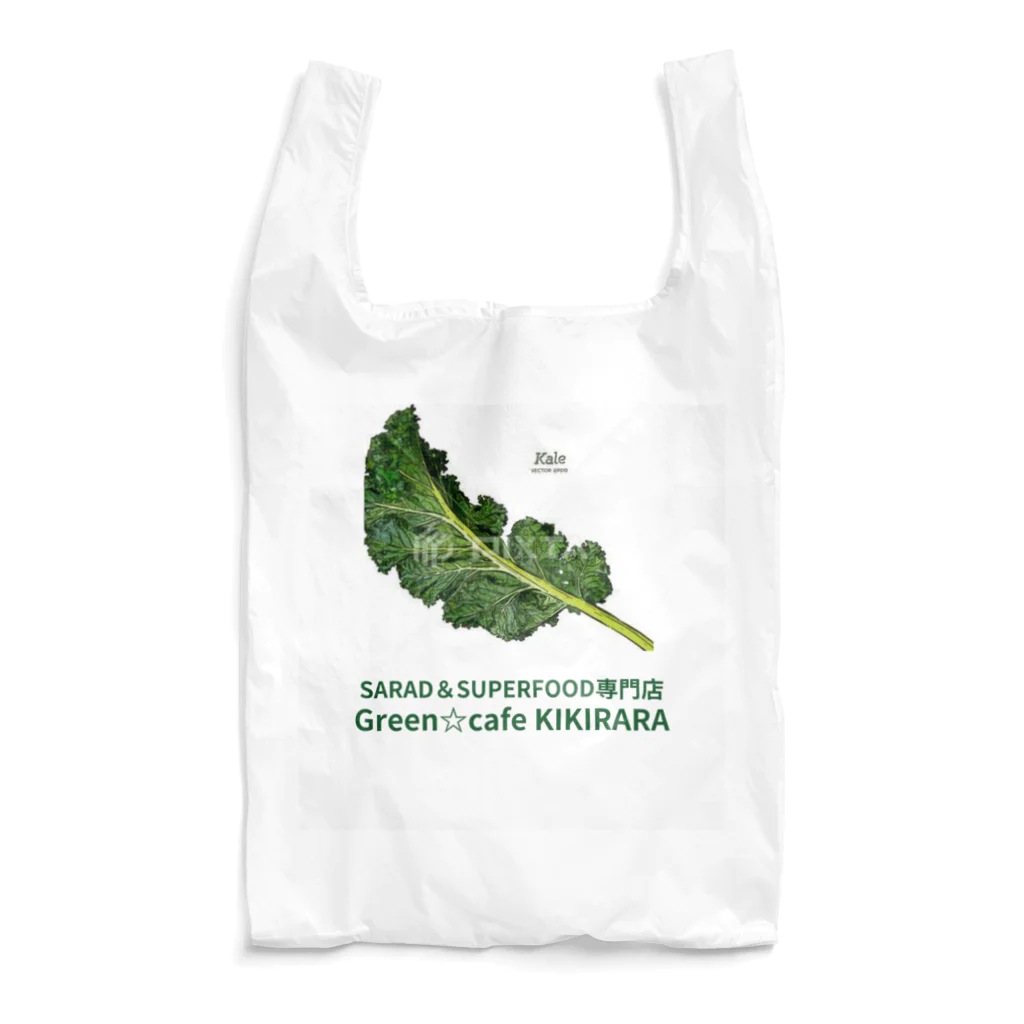 SARAD&SUPER FOOD専門店Green☆ cafe KIKIRARAのkale柄 Reusable Bag