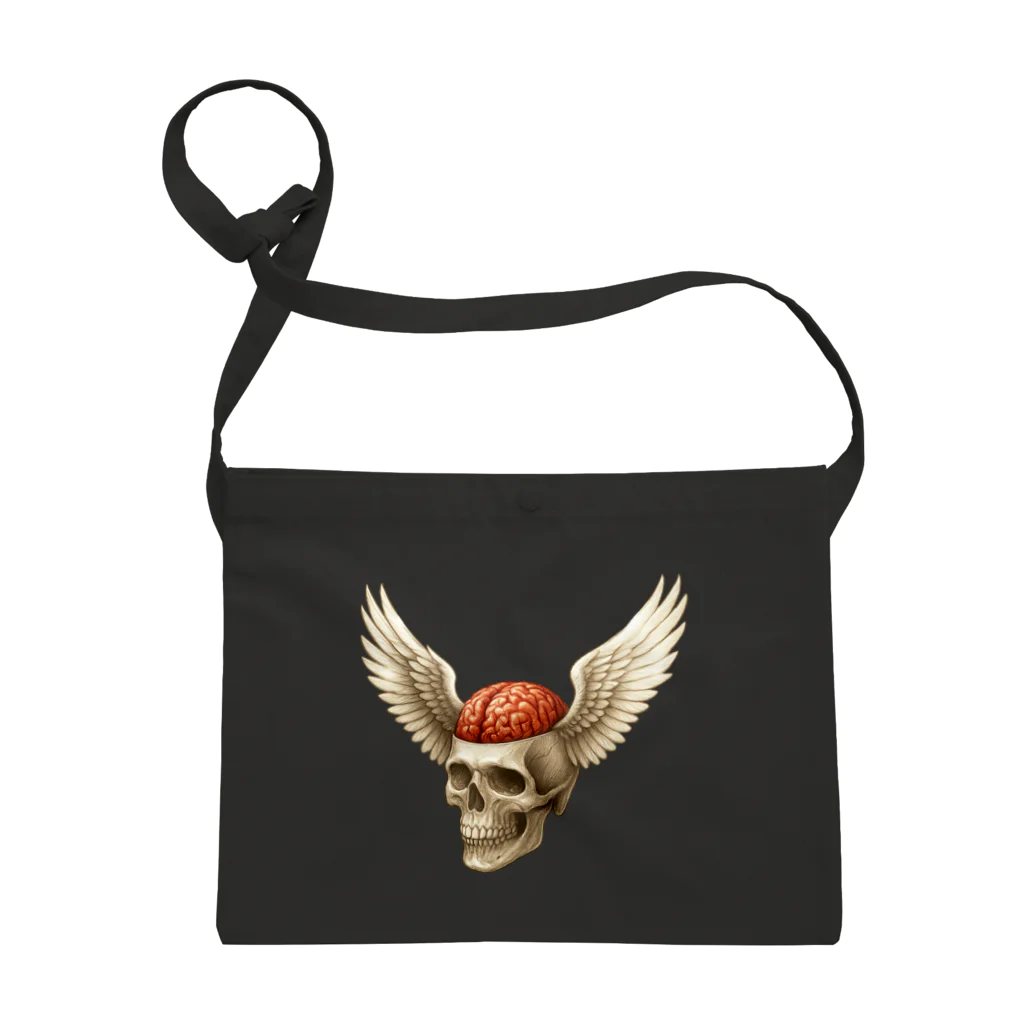 Route56の双翼スカル＆脳 Sacoche