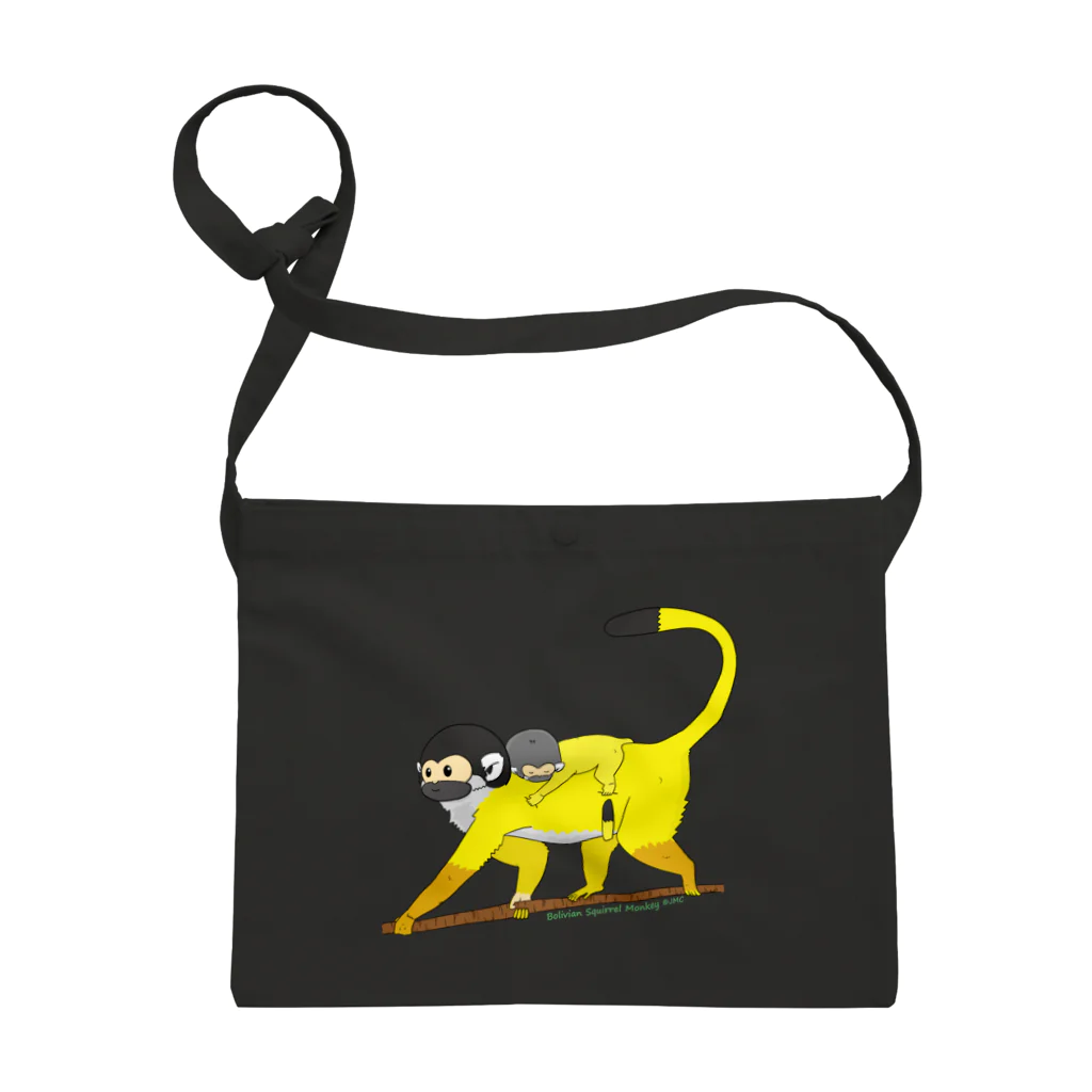 日本モンキーセンターのボリビアリスザルの親子 Sacoche