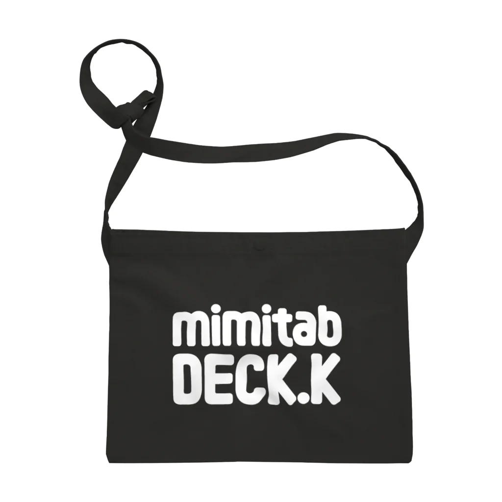 mimitabDECK.Kの耳たぶでっけー（白ロゴ） Sacoche