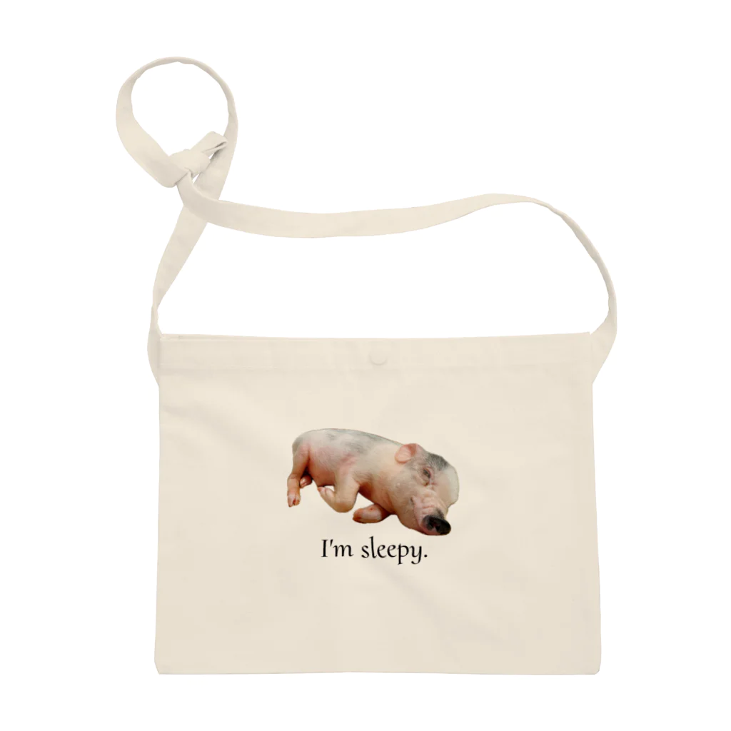 マイクロブタのまっはくんのI'm sleepy. Sacoche