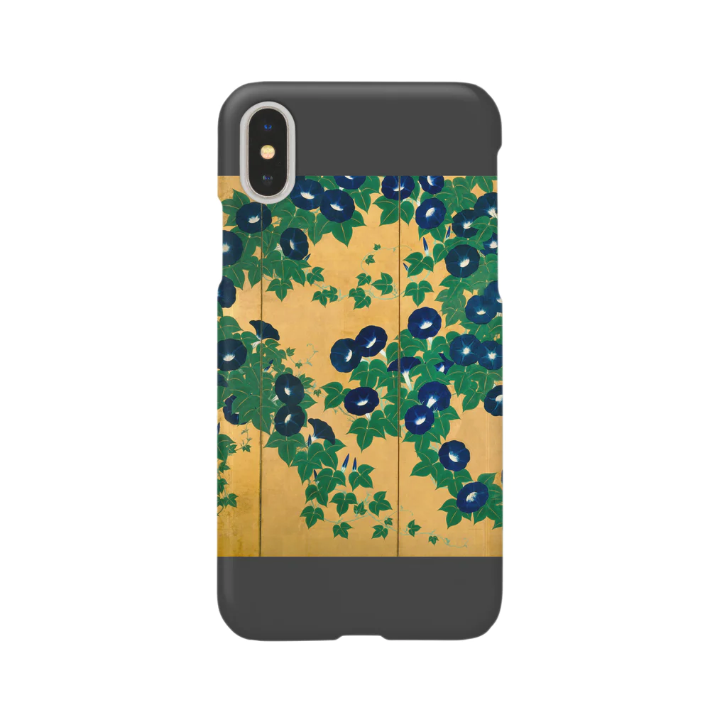 SONOTENI-ARTの002-001　鈴木其一　『朝顔図屏風』　スマホケース　表側面印刷　iPhone XS/X専用デザイン　SC6 iPhone Smartphone Case