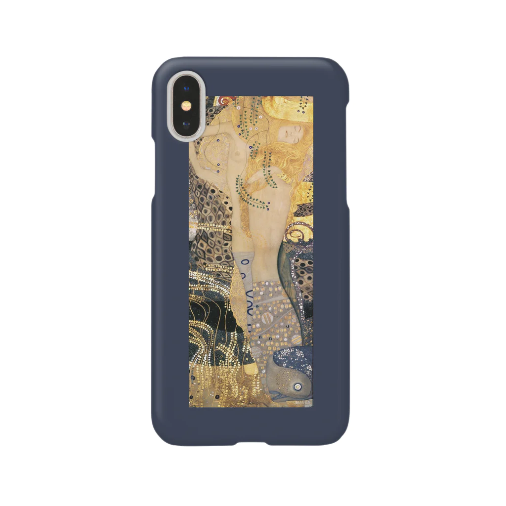 SONOTENI-ARTの001-006　グスタフ・クリムト　『水蛇Ⅰ』　スマホケース　表側面印刷　iPhone XS/X専用デザイン　SC6 iPhone Smartphone Case