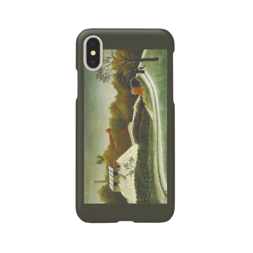 SONOTENI-ARTの029-003　アンリ・ルソー　『パリ郊外の製材所』　スマホケース　表側面印刷　iPhone XS/X専用デザイン　SC6 iPhone Smartphone Case
