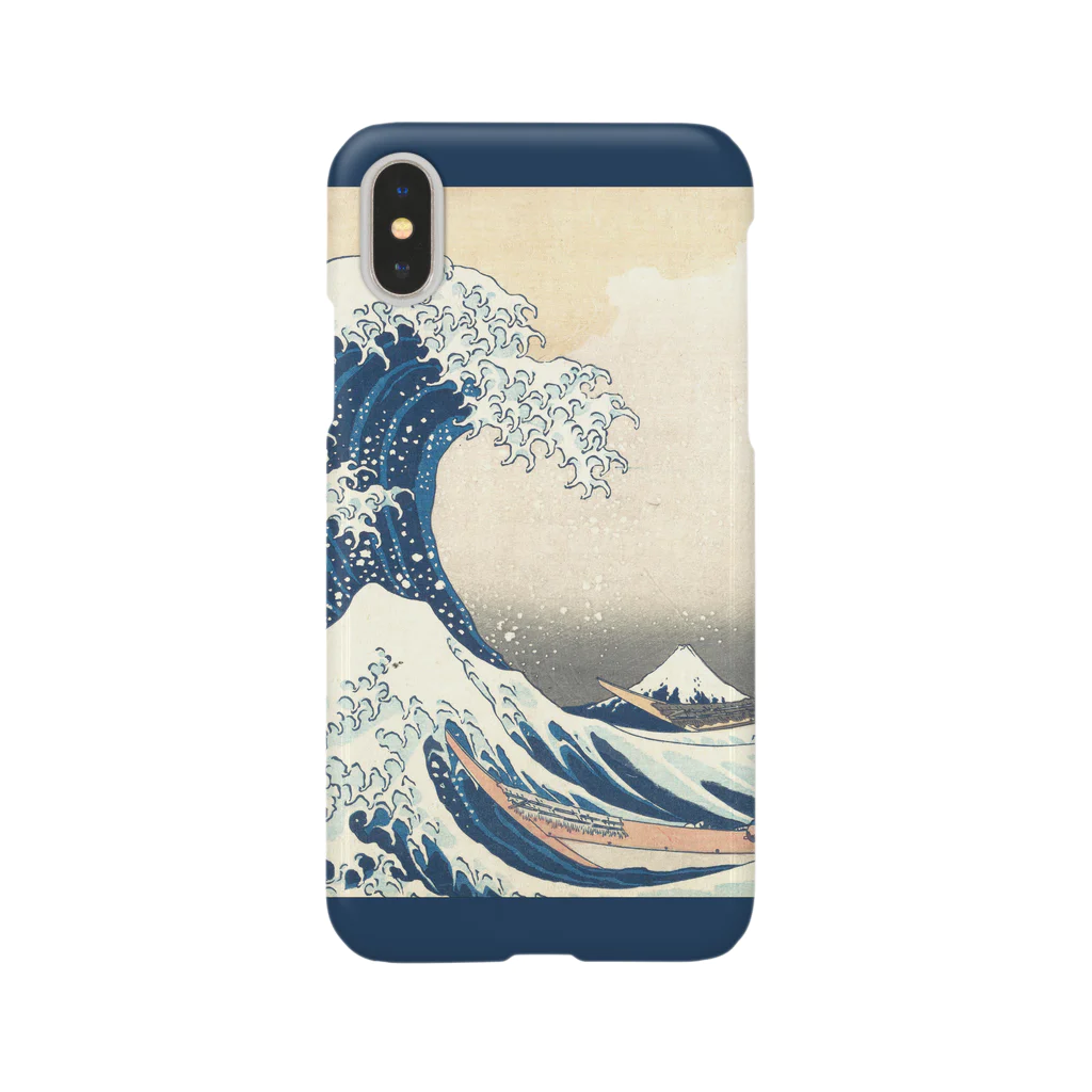 SONOTENI-ARTの003-001　葛飾北斎　『富嶽三十六景　神奈川沖浪裏』　スマホケース　表側面印刷　iPhone XS/X専用デザイン　SC6 iPhone Smartphone Case
