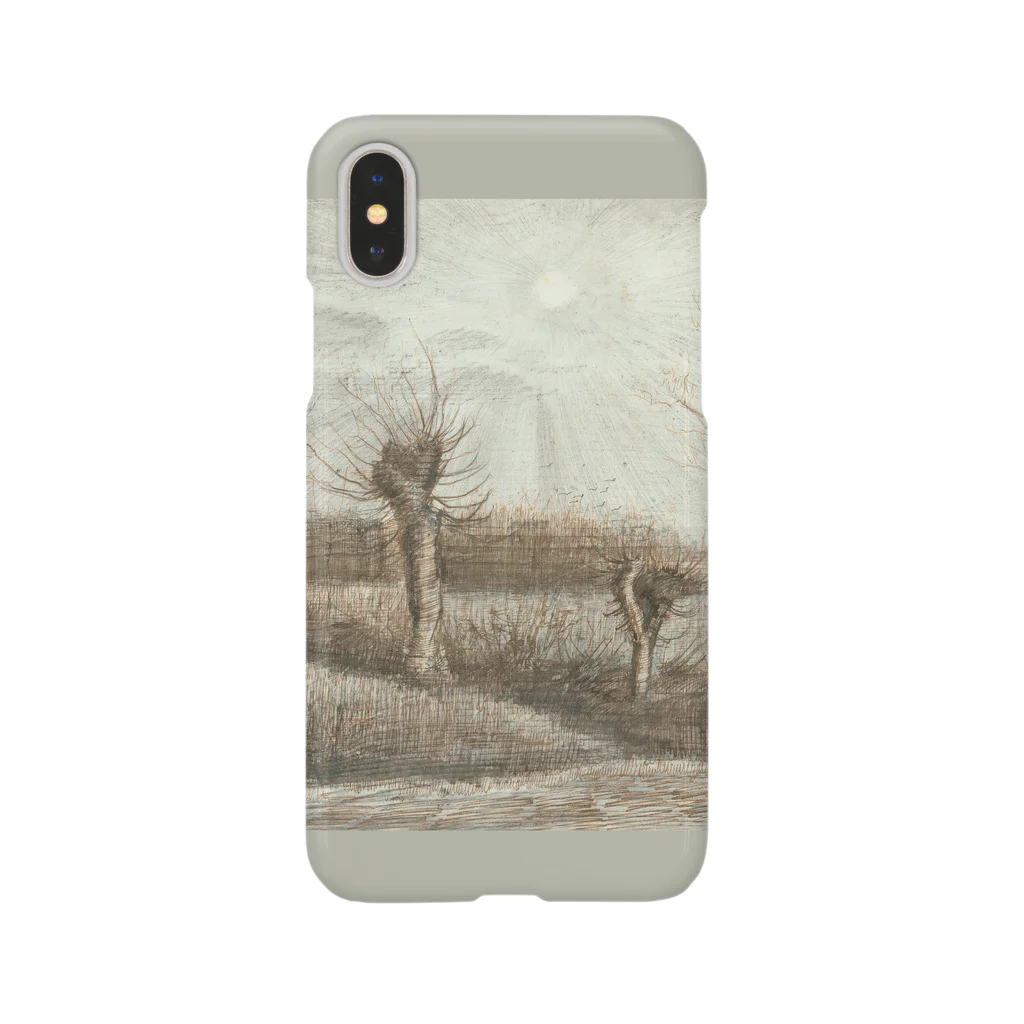 SONOTENI-ARTの005-025　ゴッホ　『Tetards (Pollards)』　スマホケース　表側面印刷　iPhone XS/X専用デザイン　SC6 iPhone Smartphone Case
