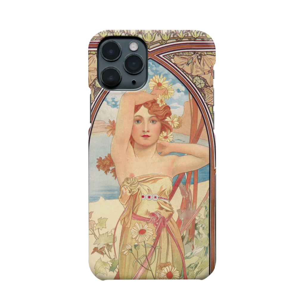 SONOTENI-ARTの014-010　アルフォンス・ミュシャ　『時の流れ：昼の輝き』　スマホケース　表側面印刷　iPhone 11Pro専用デザイン　SC1 iPhone Smartphone Case