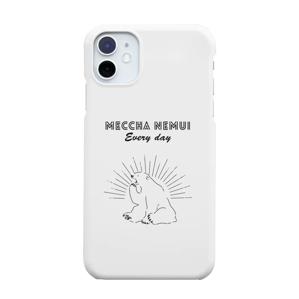 屋台 urukaのMECCHA NEMUI しろくま iPhone Smartphone Case