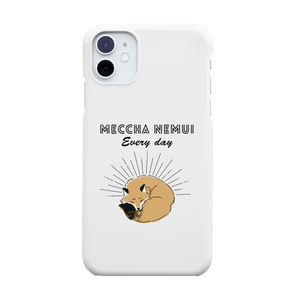 屋台 urukaのMECCHA NEMUI きつね iPhone Smartphone Case