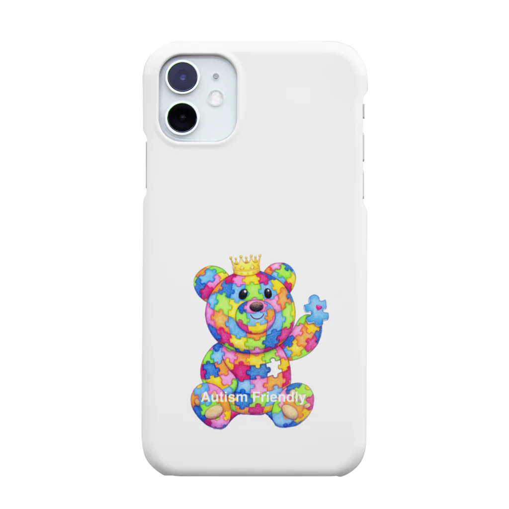 happy_autismのhalokuma （ハロクマ- A） iPhone Smartphone Case