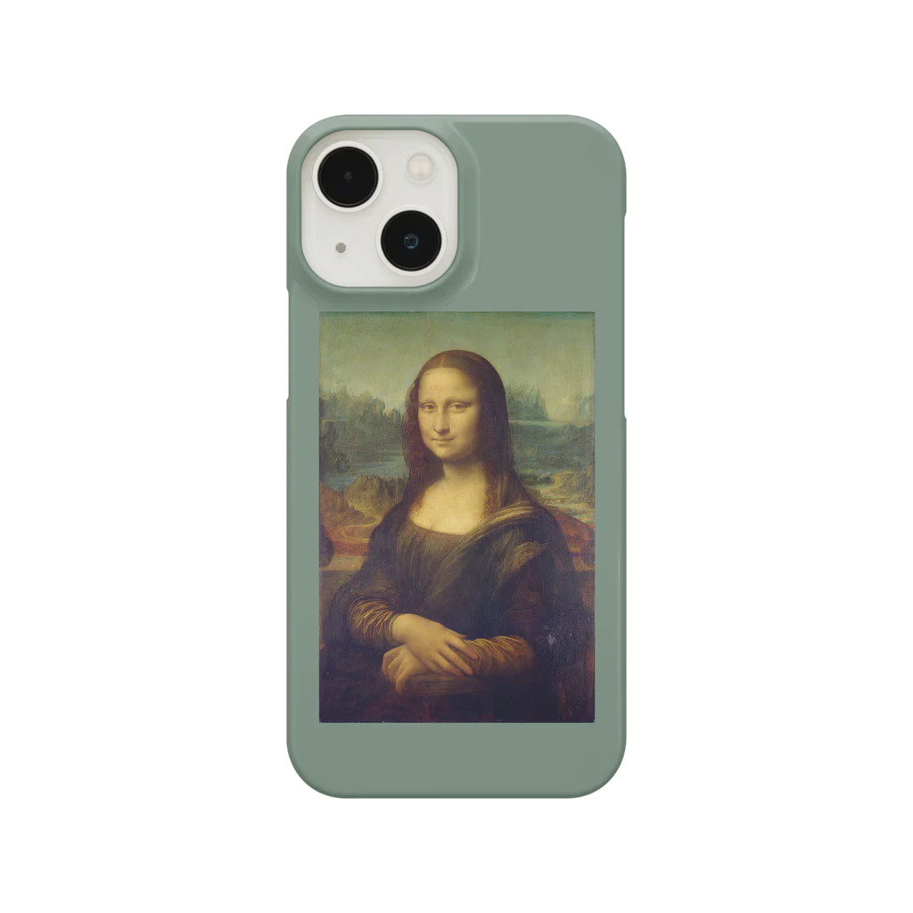 SONOTENI-ARTの018-001　レオナルド・ダ・ヴィンチ　『モナ・リザ』　スマホケース　表側面印刷　iPhone 13mini/12mini専用デザイン　SC2 iPhone Smartphone Case