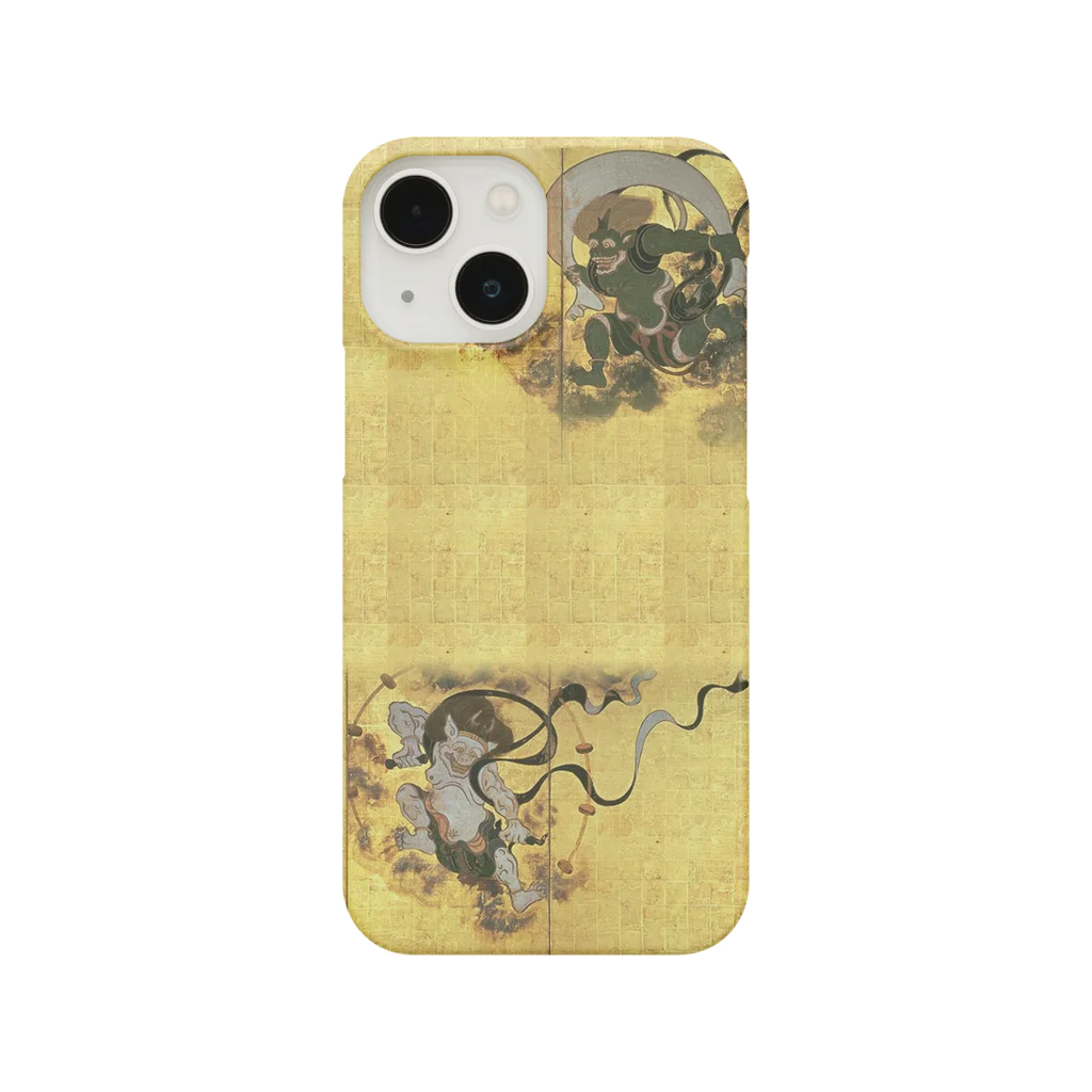 SONOTENI-ARTの023-001　俵屋宗達　『風神雷神図屏風』　スマホケース　表側面印刷　iPhone 13mini/12mini専用デザイン　SC2 iPhone Smartphone Case