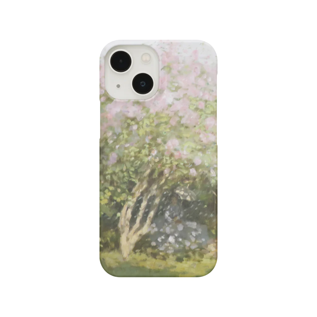 SONOTENI-ARTの004-008　クロード・モネ　『陽だまりのライラック』　スマホケース　表側面印刷　iPhone 13mini/12mini専用デザイン　SC2 iPhone Smartphone Case