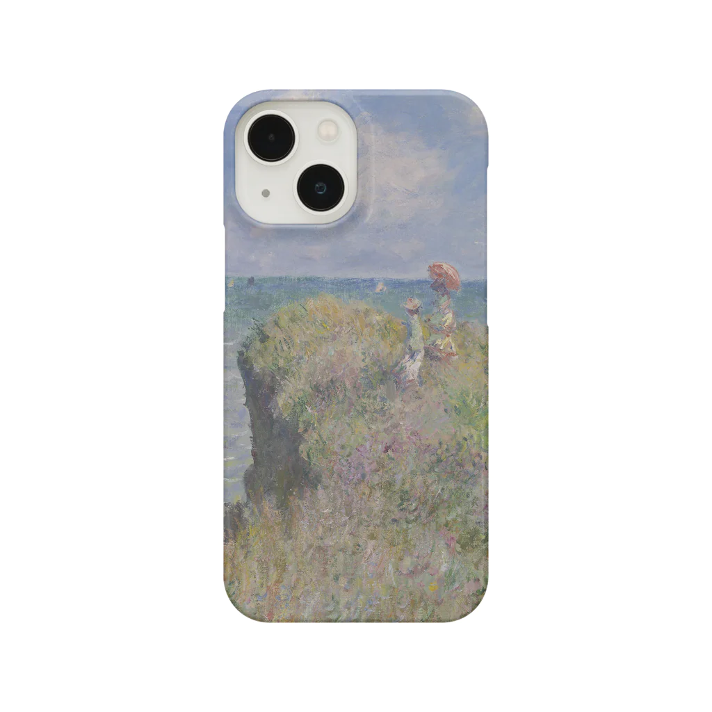 SONOTENI-ARTの004-018　クロード・モネ　『プールヴィルの断崖の上の散歩』　スマホケース　表側面印刷　iPhone 13mini/12mini専用デザイン　SC2 iPhone Smartphone Case