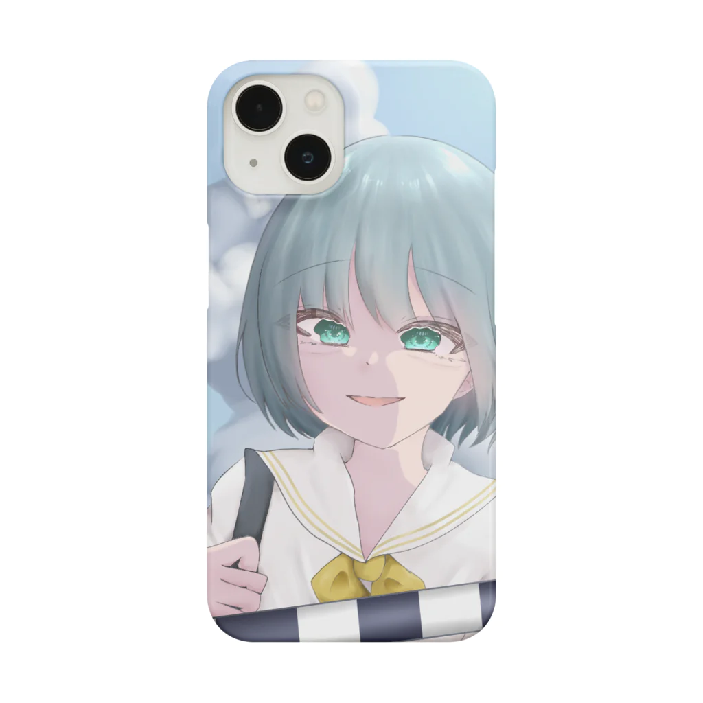 定食の夏の少女 iPhone Smartphone Case