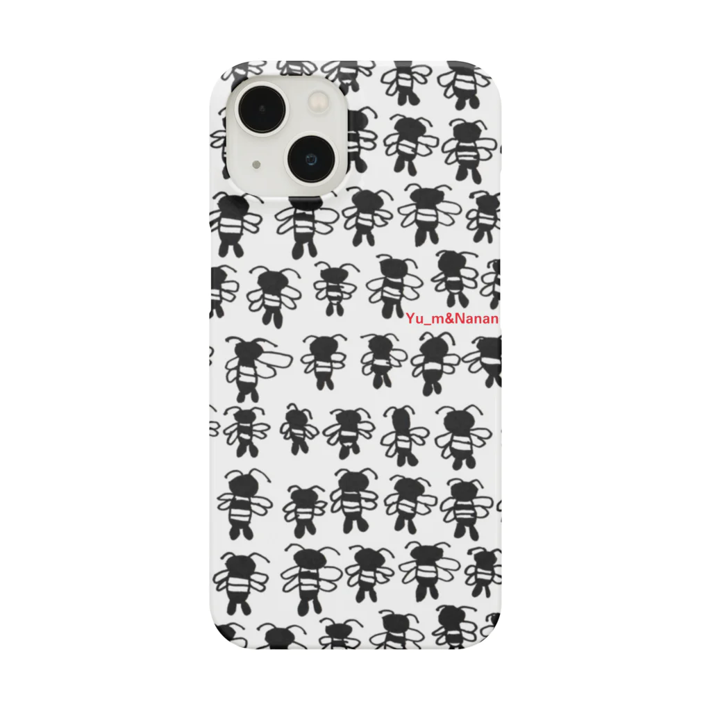 Yu_m&Nanan のハチがいっぱいスマホケース iPhone Smartphone Case
