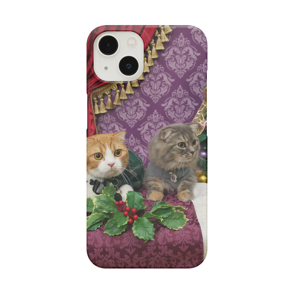 さぼてんのネコミュニケーションのクリスマスはーちゃん&あやや iPhone Smartphone Case