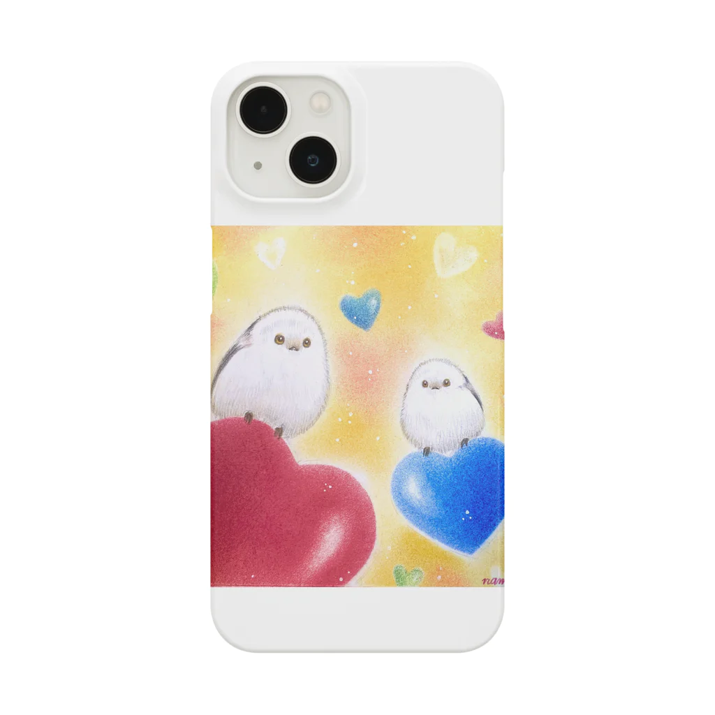 る〜ぷのハートのシマエナガさん iPhone Smartphone Case