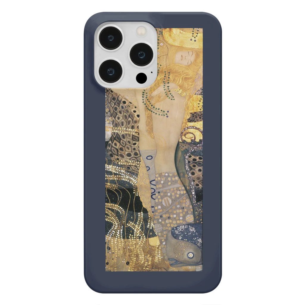 SONOTENI-ARTの001-006　グスタフ・クリムト　『水蛇Ⅰ』　スマホケース　表側面印刷　iPhone 14ProMax/14Plus/13ProMax/12ProMax専用デザイン　SC4-2 iPhone Smartphone Case