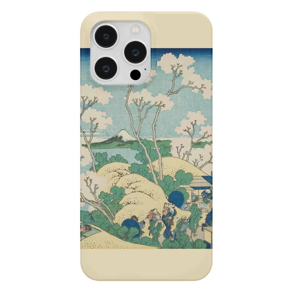 SONOTENI-ARTの003-011　葛飾北斎　『冨嶽三十六景　東海道品川御殿山ノ不二』　スマホケース　表側面印刷　iPhone 14ProMax/14Plus/13ProMax/12ProMax専用デザイン　SC4-2 iPhone Smartphone Case