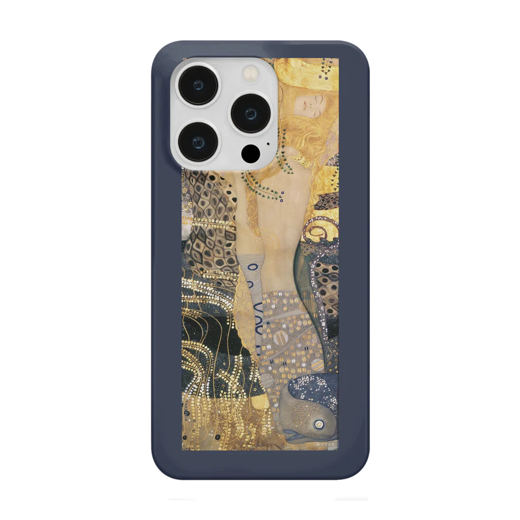 SONOTENI-ARTの001-006　グスタフ・クリムト　『水蛇Ⅰ』　スマホケース　表側面印刷　iPhone 14/14Pro/13/13Pro/12/12Pro専用デザイン　SC4-1 iPhone Smartphone Case