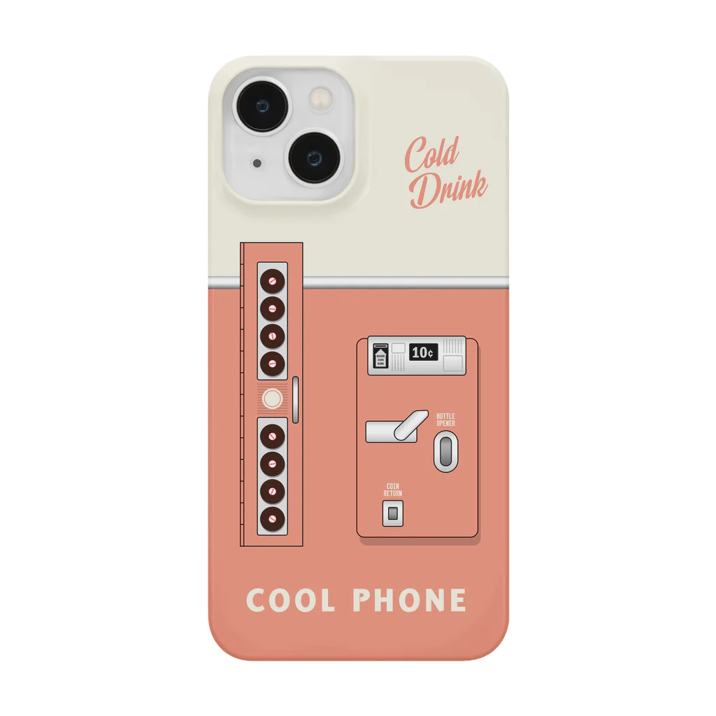 D-Styleのレトロ自動販売機パステルピンク iPhone Smartphone Case