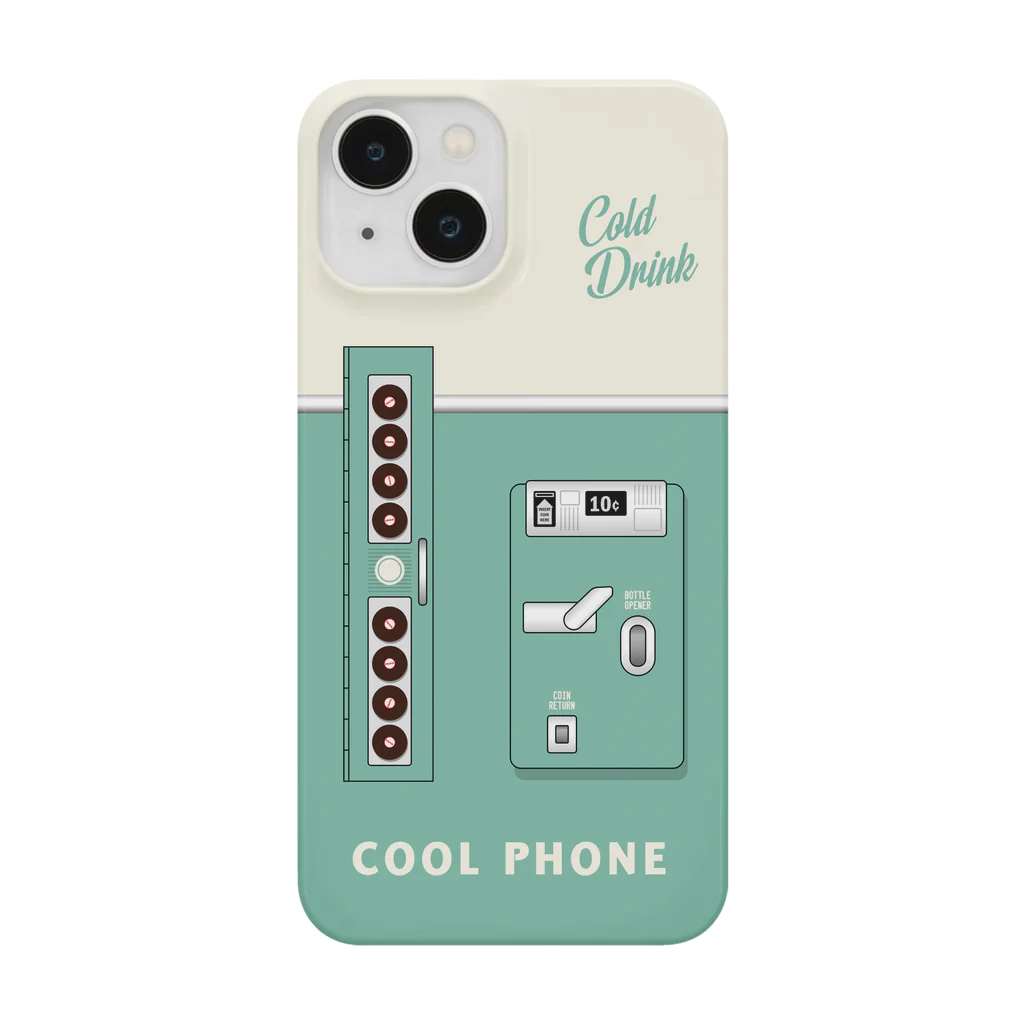 D-Styleのレトロ自動販売機パステルグリーン iPhone Smartphone Case
