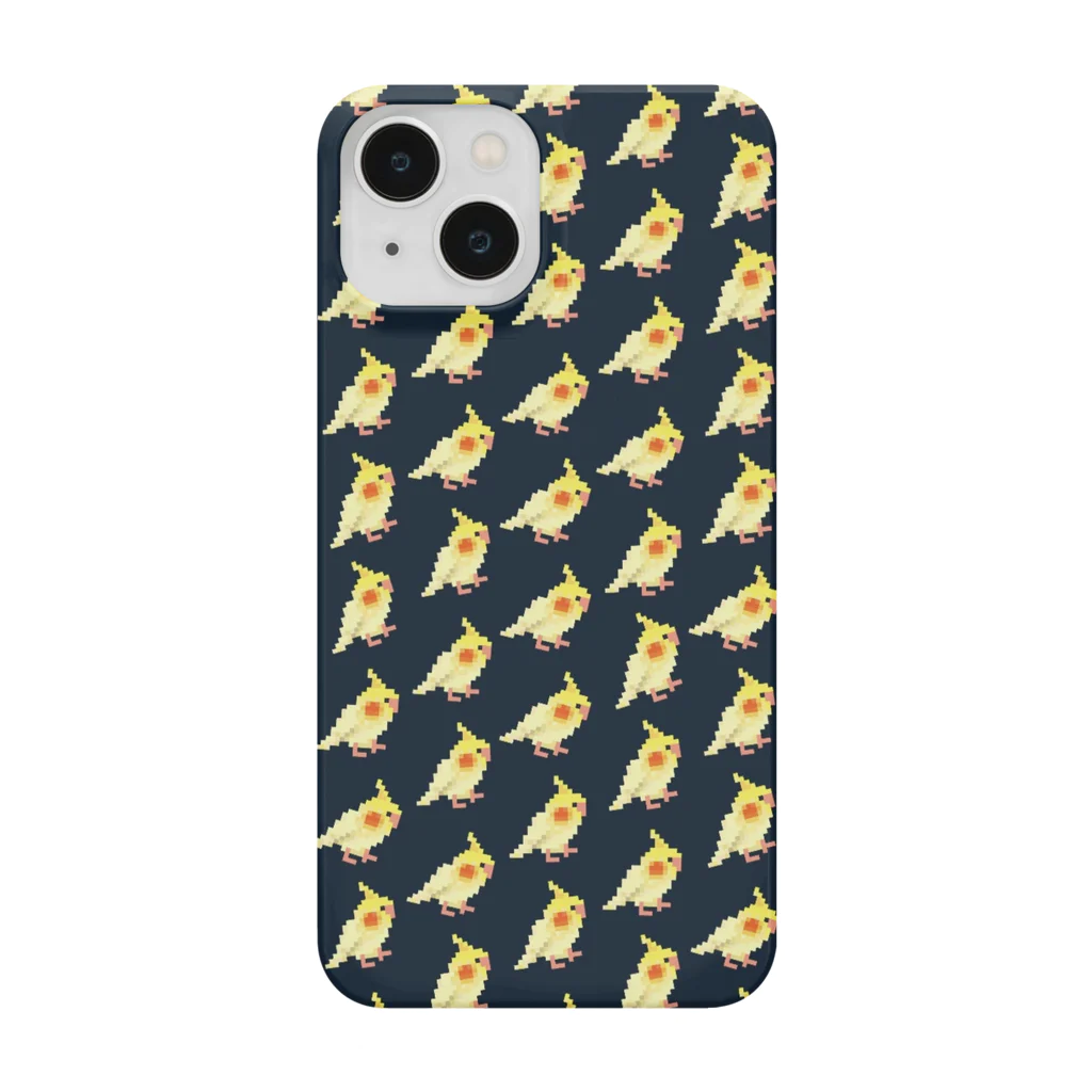ブティック萌のオカメインコちゃん、いっぱい！(ネイビー) iPhone Smartphone Case