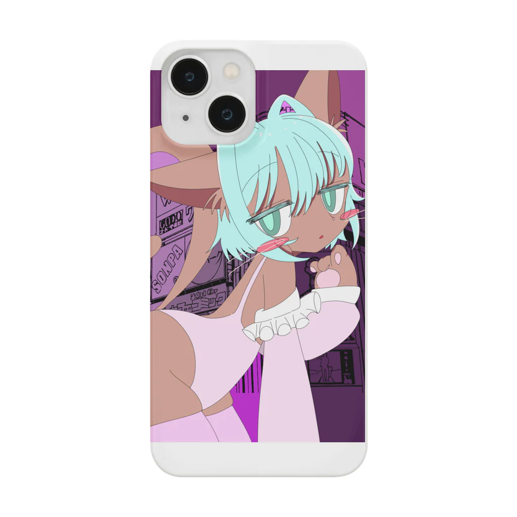 てぃえんみーのお店屋さん【甜味屋】の褐色ねこちのグッズ iPhone Smartphone Case