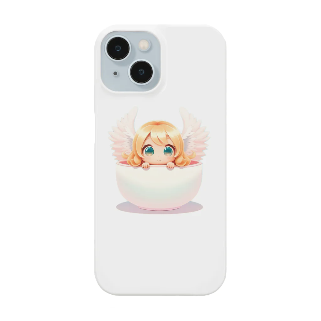 MIJA_AI.art のAIちびキャラ　天使ちゃん iPhone Smartphone Case