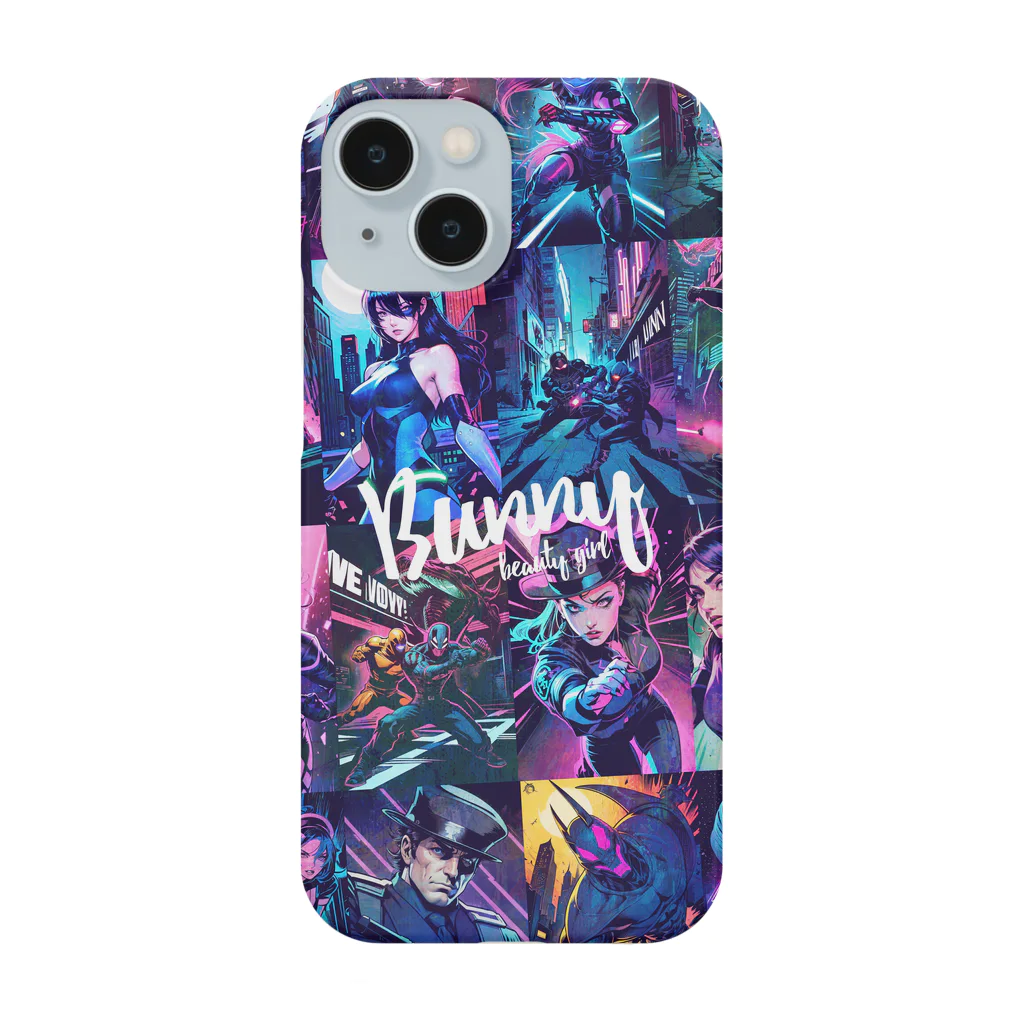 BUNNY-ONLINEのネオンアメコミアート143 iPhone Smartphone Case
