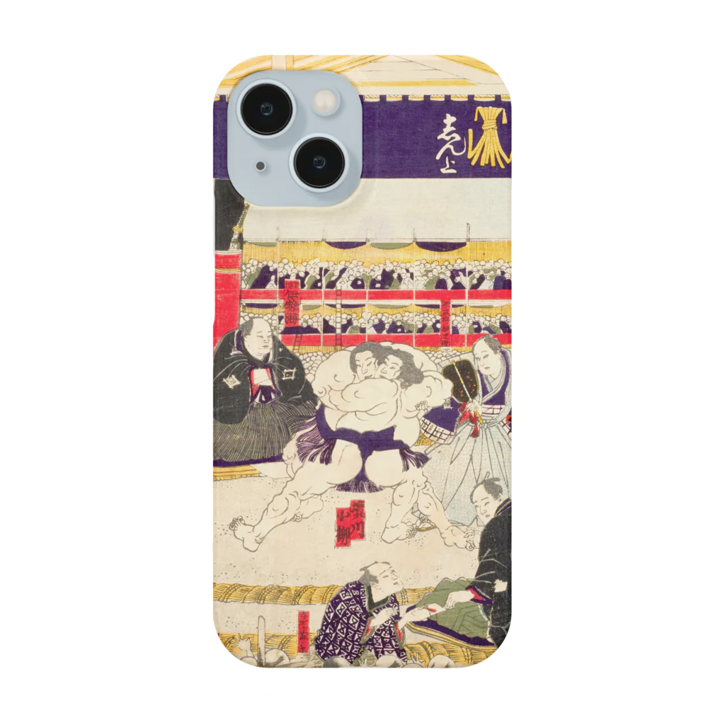 浮世絵ショップ のどぐろ　UKIYOE SHOP NODOGUROの勧進大相撲繁栄之図  歌川国輝 / Kanjin Grand Sumo Prosperity Picture  Utagawa Kuniteru iPhone Smartphone Case
