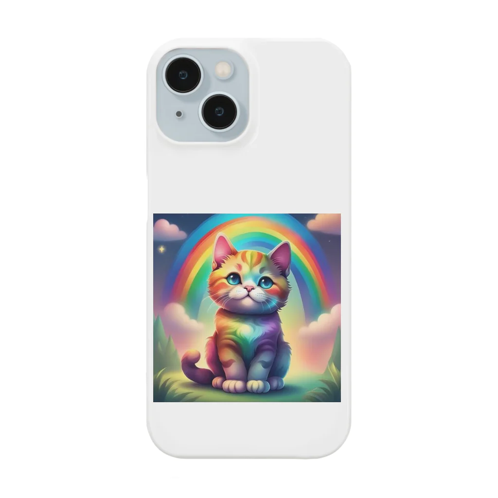 Rainbow-tailのrainbow-にゃんこ iPhone Smartphone Case