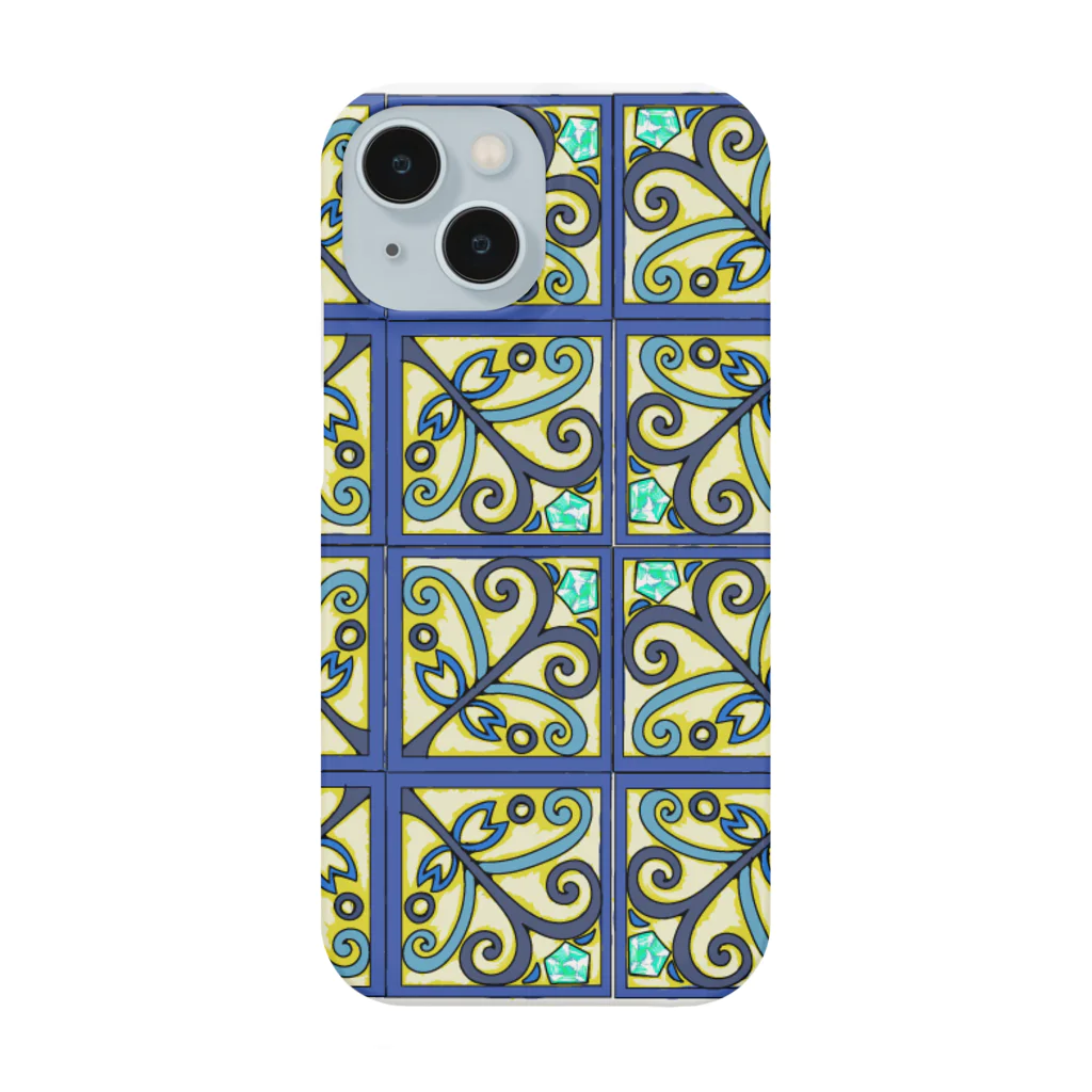 Monaka Fuchu のタイル模様 iPhone Smartphone Case