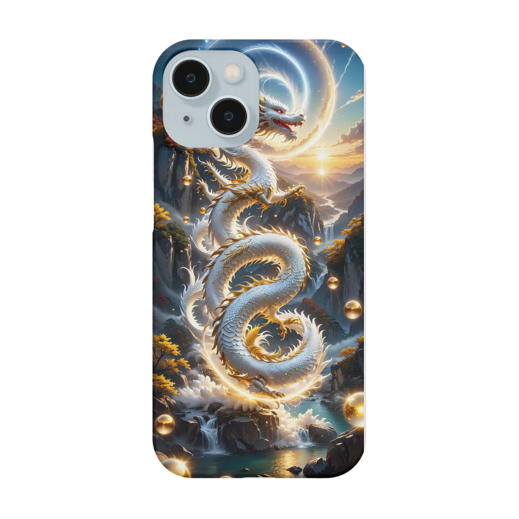 Tomohito Ichinoseの開運スマホケース　龍神　白龍 iPhone Smartphone Case