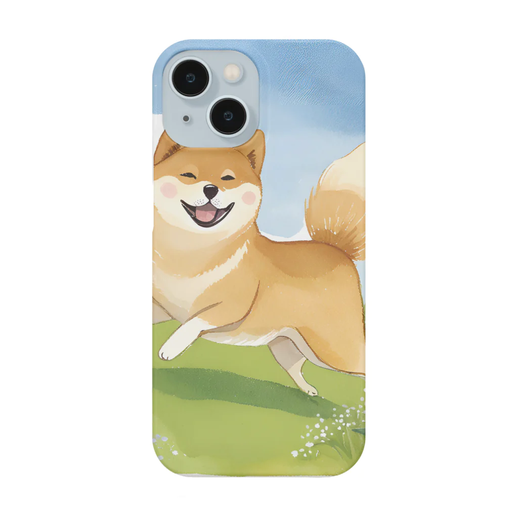 しろこまやの柴犬のお散歩 iPhone Smartphone Case