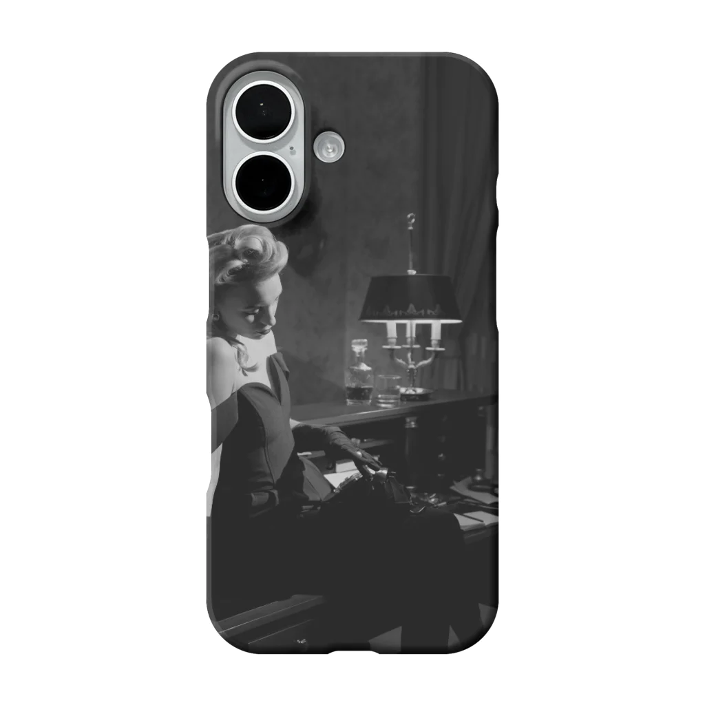オリジナルストレスブランド　関西弁の1950年代のドレスを着た女性ロゴ入り　オリジナルアイテム iPhone Smartphone Case