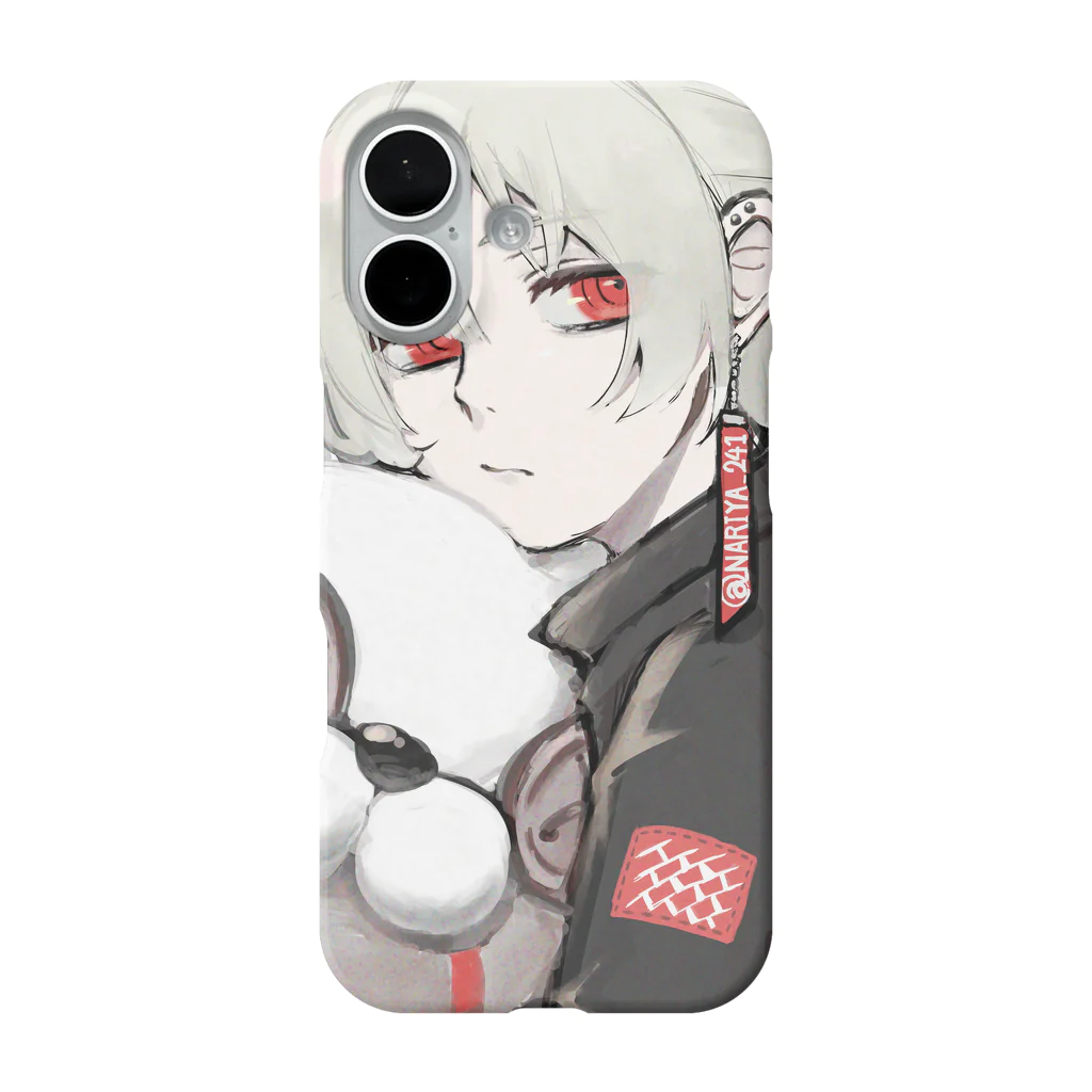 苔もぐらのアカシロクロ iPhone Smartphone Case