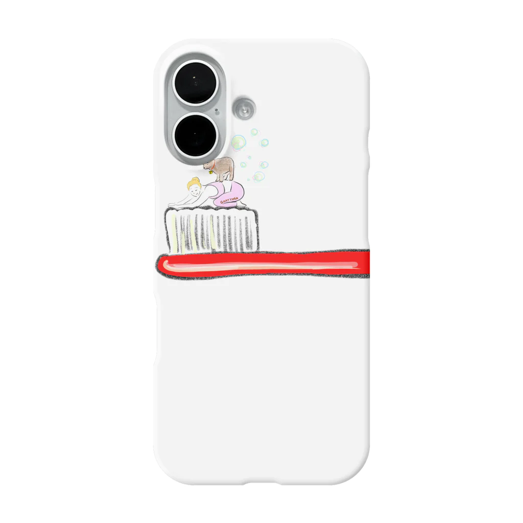 ゆるふわイラストの歯磨きヨガ iPhone Smartphone Case