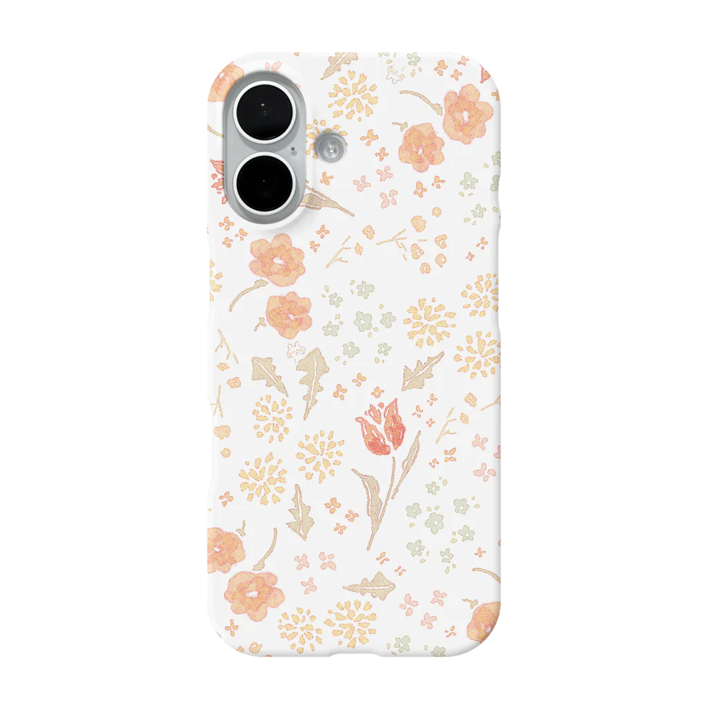 ＊momochy shop＊の水彩風お花柄 iPhone Smartphone Case