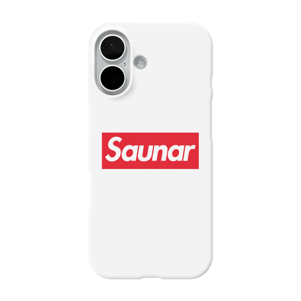 DRIPPEDのSaunar-サウナー-赤BOXロゴ iPhone Smartphone Case