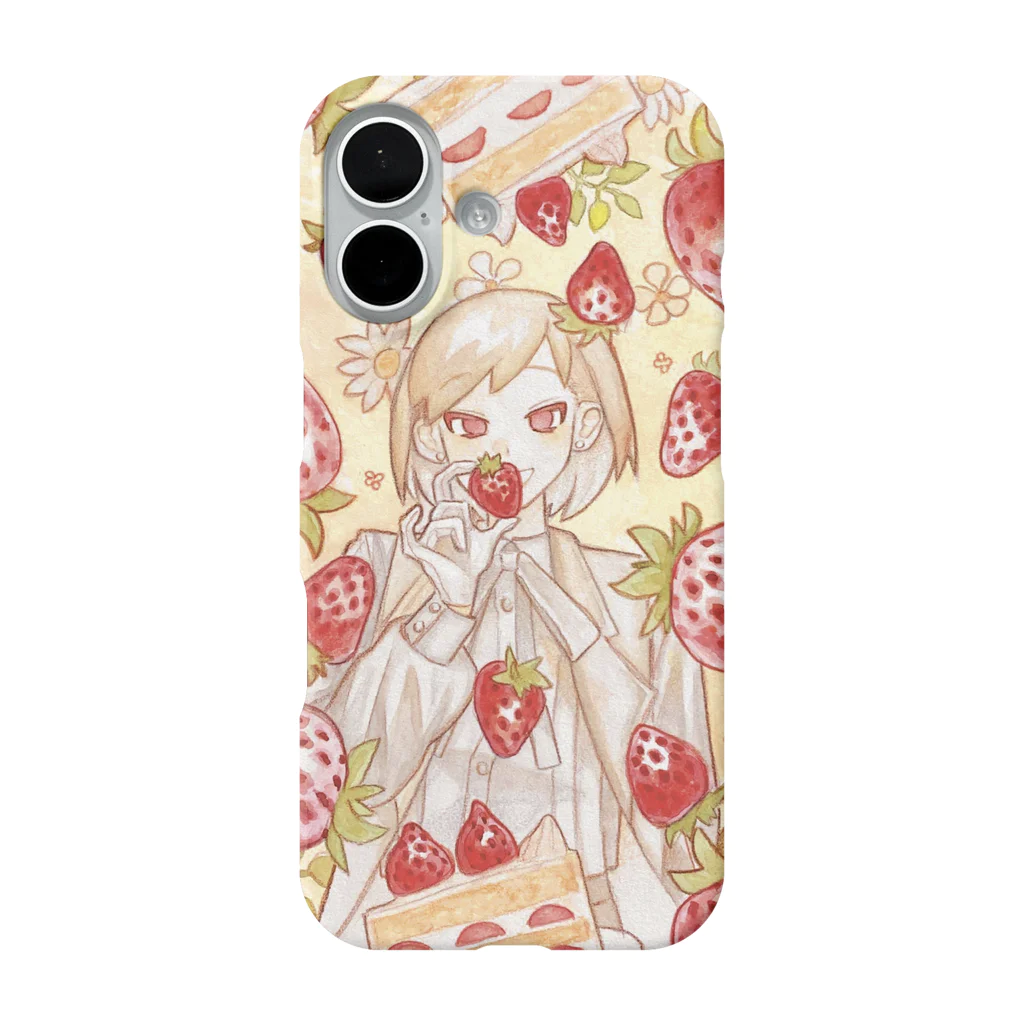 UZUOKIの苺 iPhone Smartphone Case