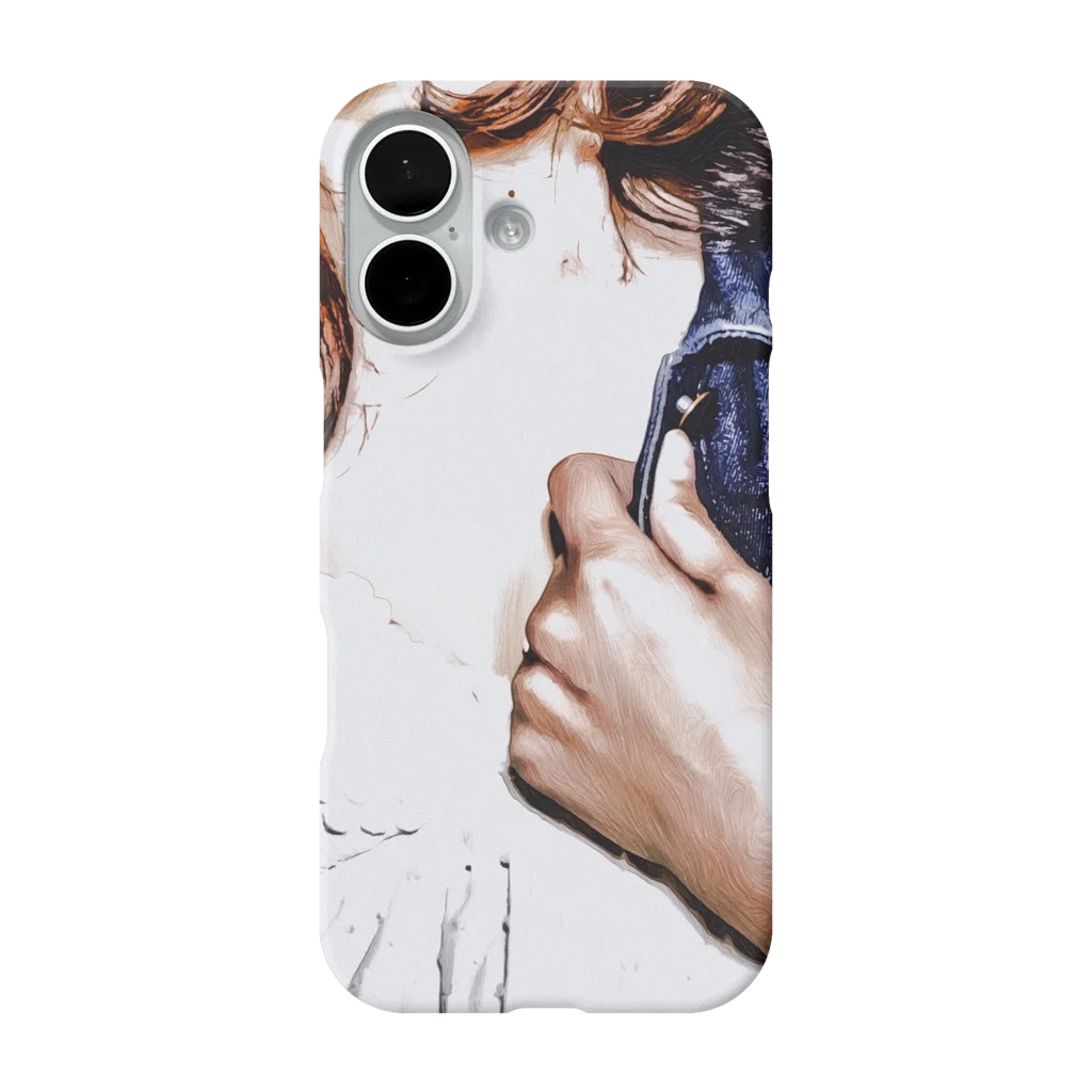 すまほのみかたの胸におてて iPhone Smartphone Case