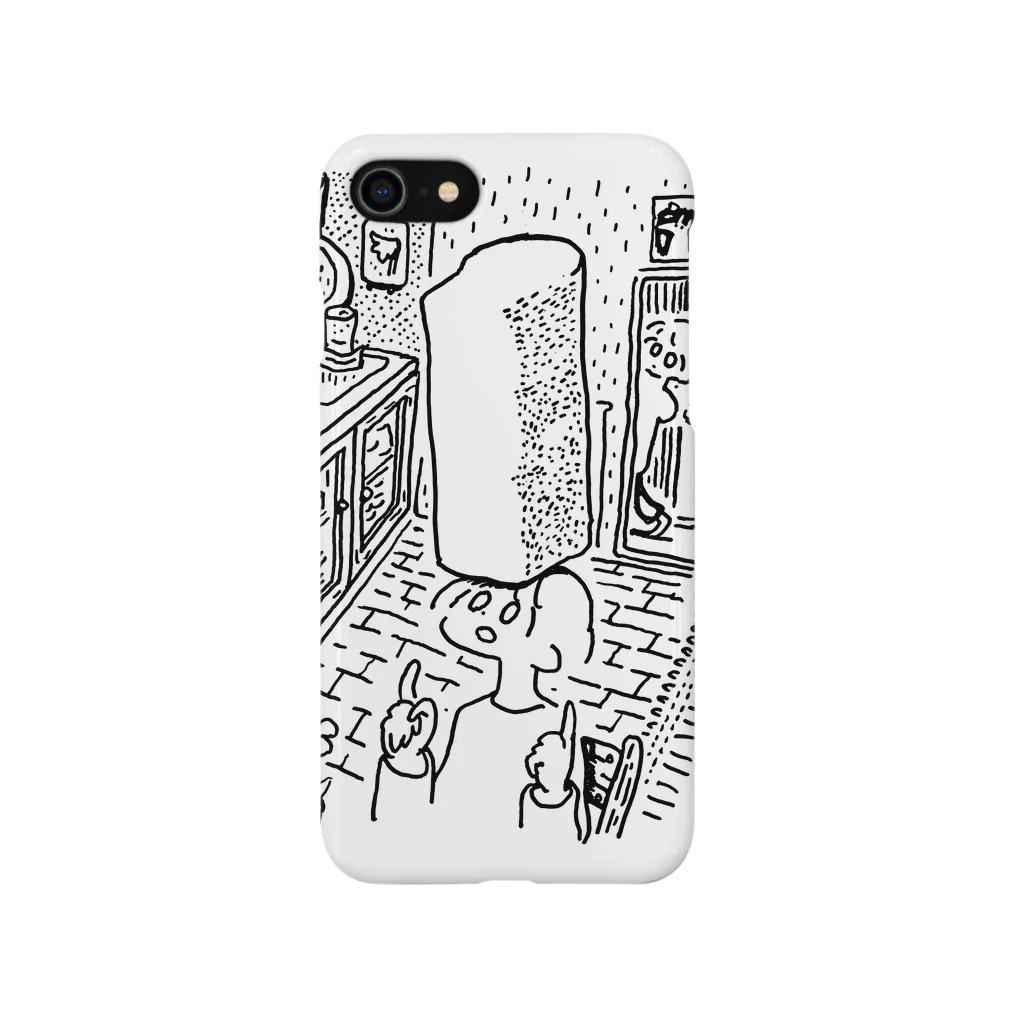 あけたらしろめのあけたらしろめ「焼きたてのパンで遊ぶ女」 iPhone Smartphone Case