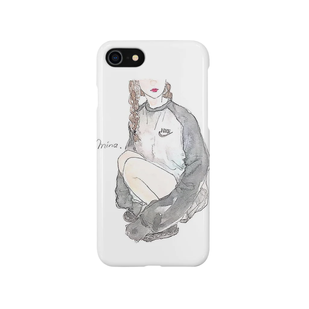 mina ￤ イラストのストリート系女子 iPhone Smartphone Case