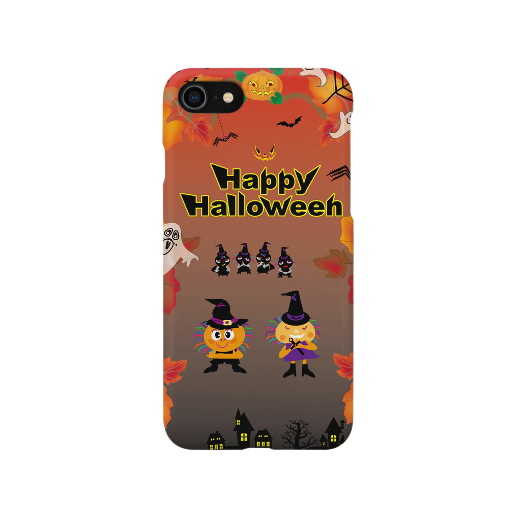 ジルトチッチのデザインボックスのクレコちゃんのハロウィン大仮装パレード iPhone Smartphone Case