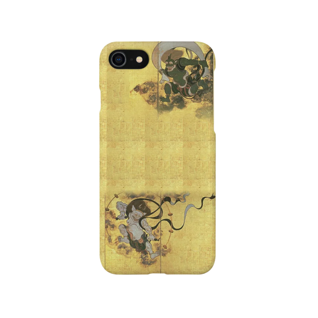 SONOTENI-ARTの023-001　俵屋宗達　『風神雷神図屏風』　スマホケース　表側面印刷　iPhone SE(2,3)/8/7/6s/6専用デザイン　SC5 iPhone Smartphone Case